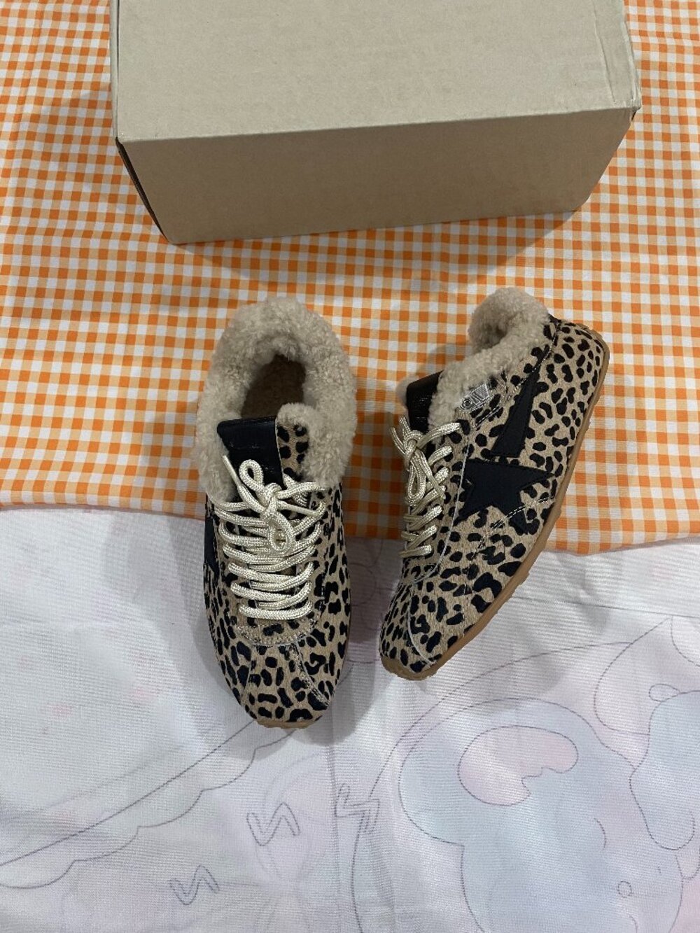 Golden Goose Women’s Leopard-Print Calf-Hair Sneakers